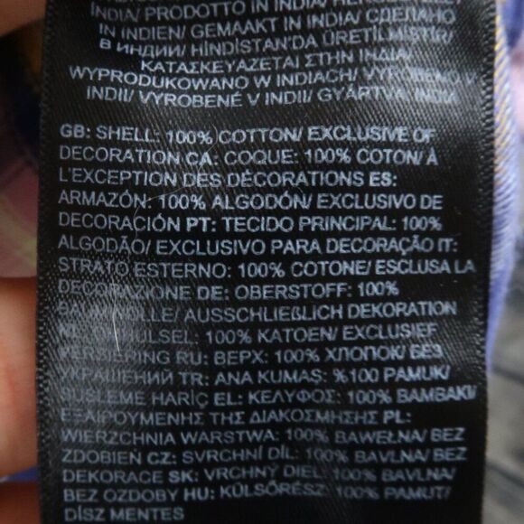 THE NORTH FACE BLUE/PURPLE PINK & YELLOW FLANNEL CAMP SHIRT SIZE MEDIUM - Picture 7 of 13